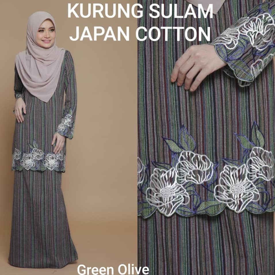  Baju  Kurung  Sulam Japanese  Cotton  LANAFIRA